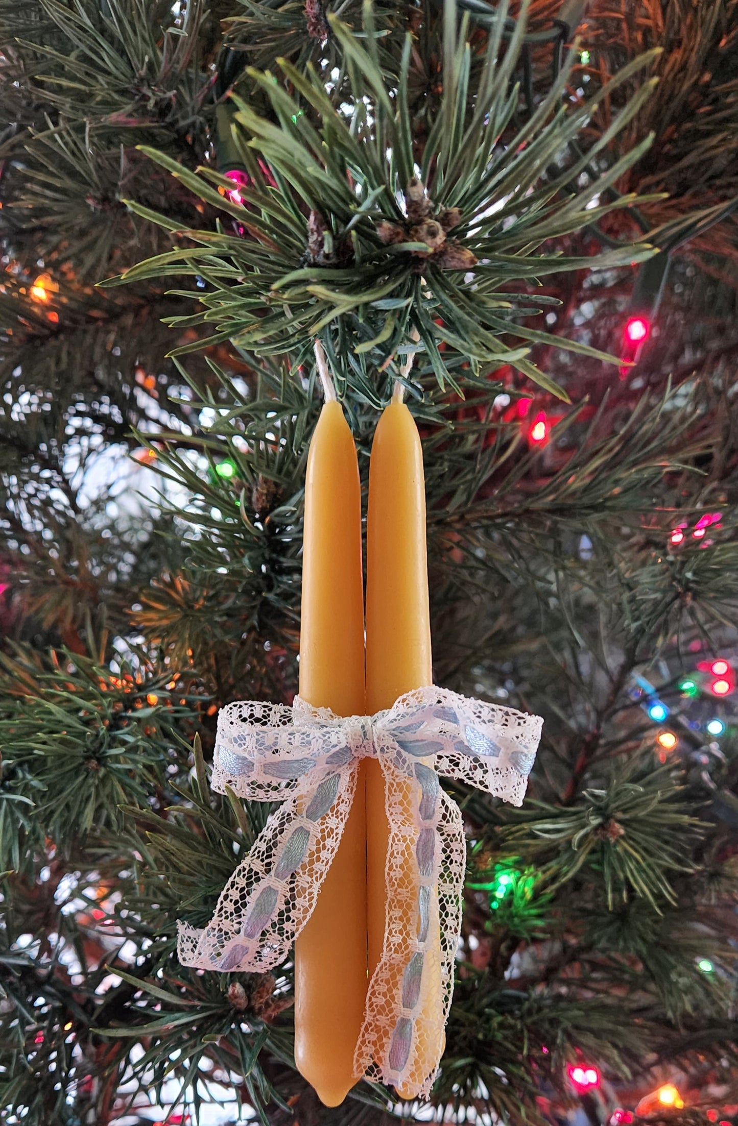 Hand-dipped Beeswax Candles-Spell Candles set of 2